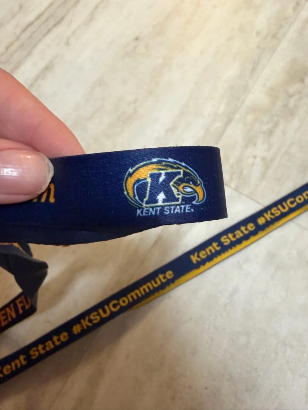 Kent State University Golden Flashes Navy & Gold Lanyard Key Holder